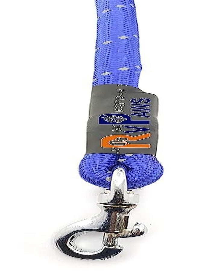 Pups&Pets Durable Leash Rope 12MM Nylon Reflector Rope Laesh with Heavy Hook Ideal for Outddor Walking Small & Medium Dogs and Puppies (Blue) - Image 3